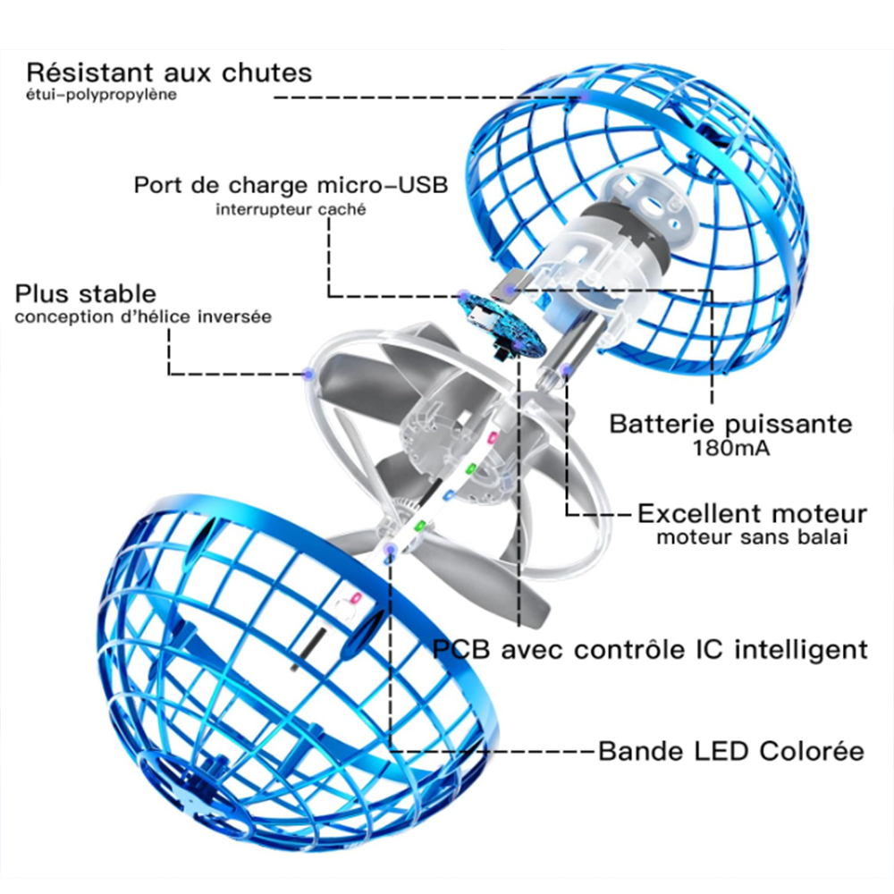 Balle Volante LED Boomerang